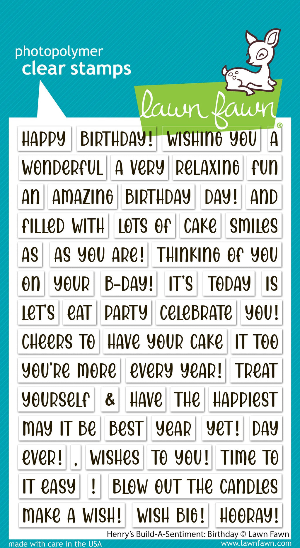 henry's build-a-sentiment: birthday